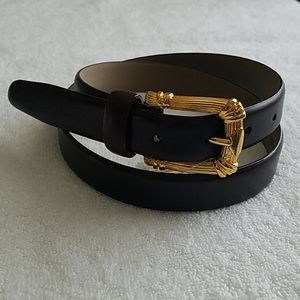 DKNY chocolate brown leather belt